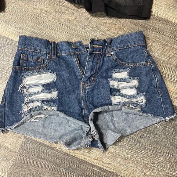 PLT leather shorts, garage skirt, UP jean skirt, H&M black shorts 6, PLT shorts - Picture 4 of 6